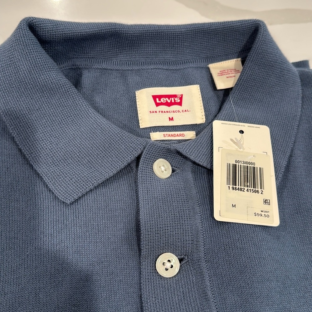 Levis Mens Short Sleeves Sweater Polo Shirt